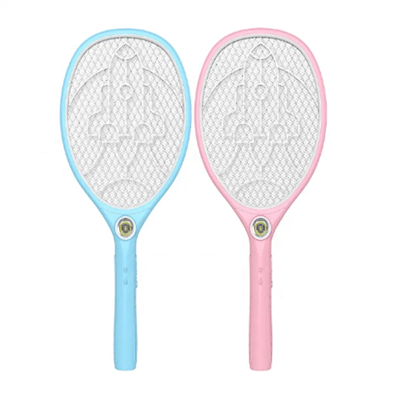 2020 new large rechargeable portable electric mosquito swatter with LED night light