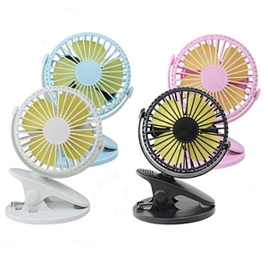 Clip On Fan Mini Desk Fan Portable Fan USB Rechargeable Battery Operated Fans 4 Speed