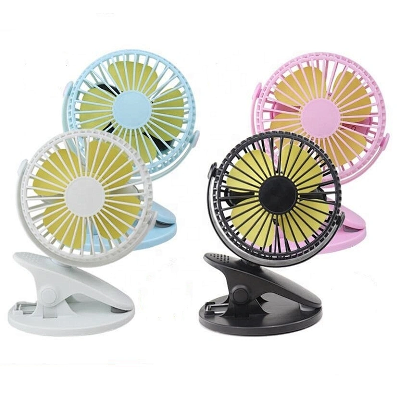 Clip On Fan Mini Desk Fan Portable Fan USB Rechargeable Battery Operated Fans 4 Speed