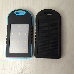 2021 New Dual USB Custom Logo Mobile Phone Battery Charger Waterproof  Portable Mini Solar Power Bank