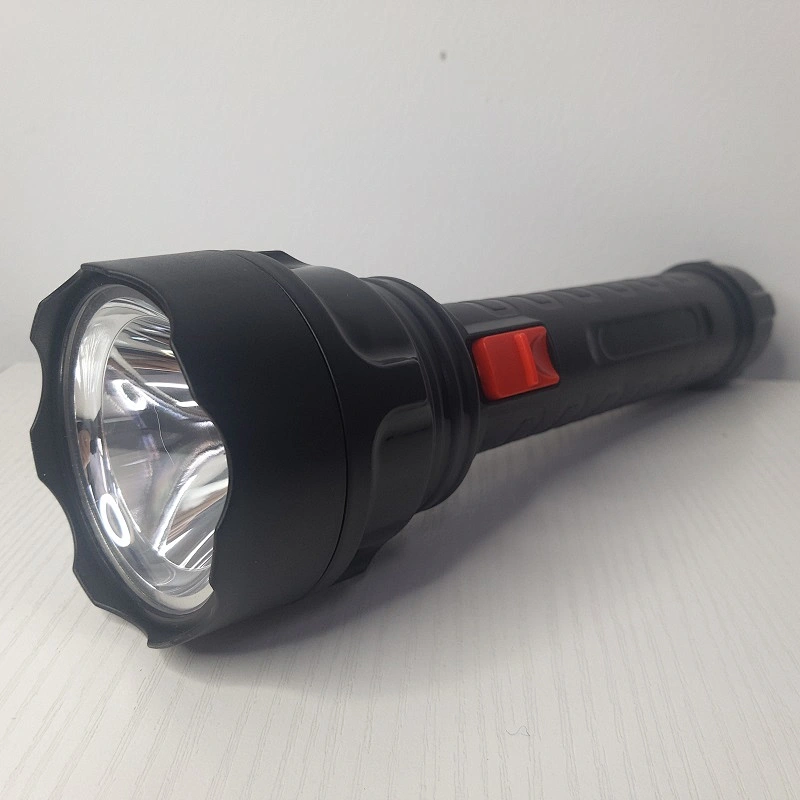 Emergency outdoor electric rechargeable led flashlight plastic electric torch