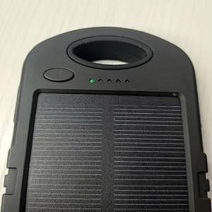 Travel Protable Solar Power Bank 8000 mAh Dual USB Solar Charger with LED light