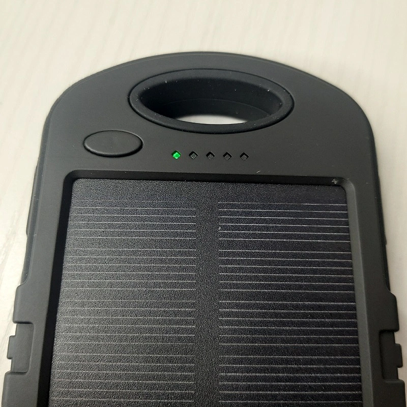 Travel Protable Solar Power Bank 8000 mAh Dual USB Solar Charger with LED light