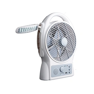 Portable USB solar power emergency 8-inch fan with 24 SMD night light