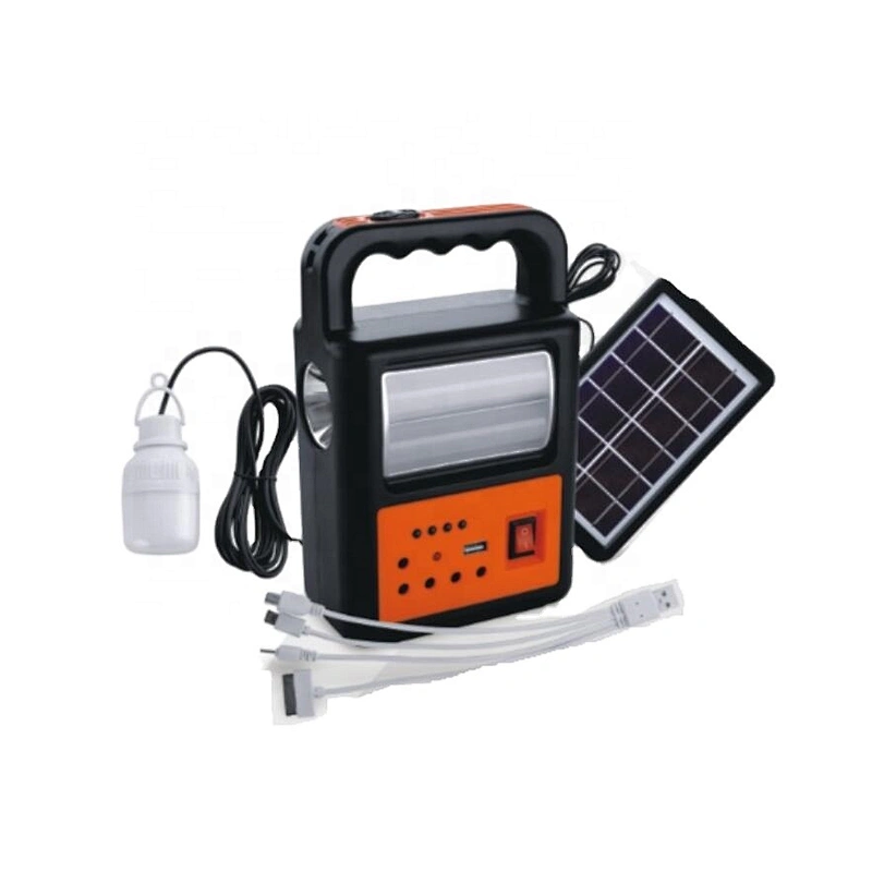 Multi function portable USB power bank charging mobile solar light energy kit power system with bulb