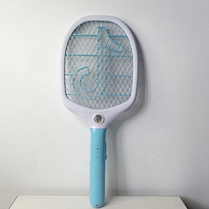 Portable rechargeable electric mosquito bat with light