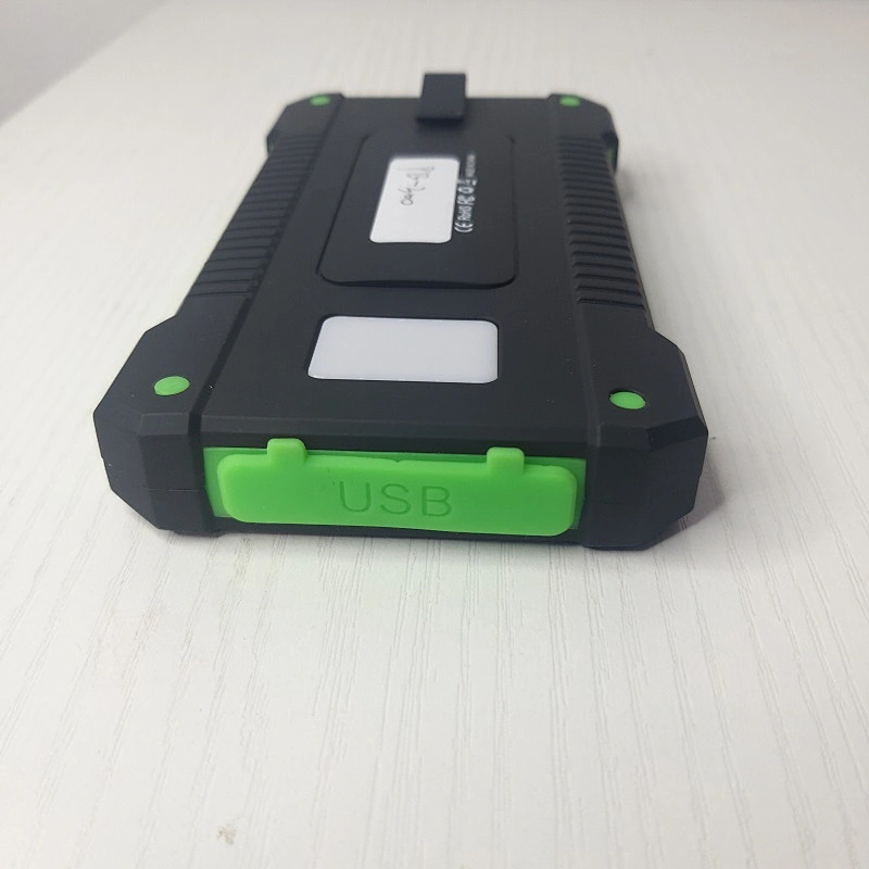 Solar portable Power Bank with charging indicator emergency light