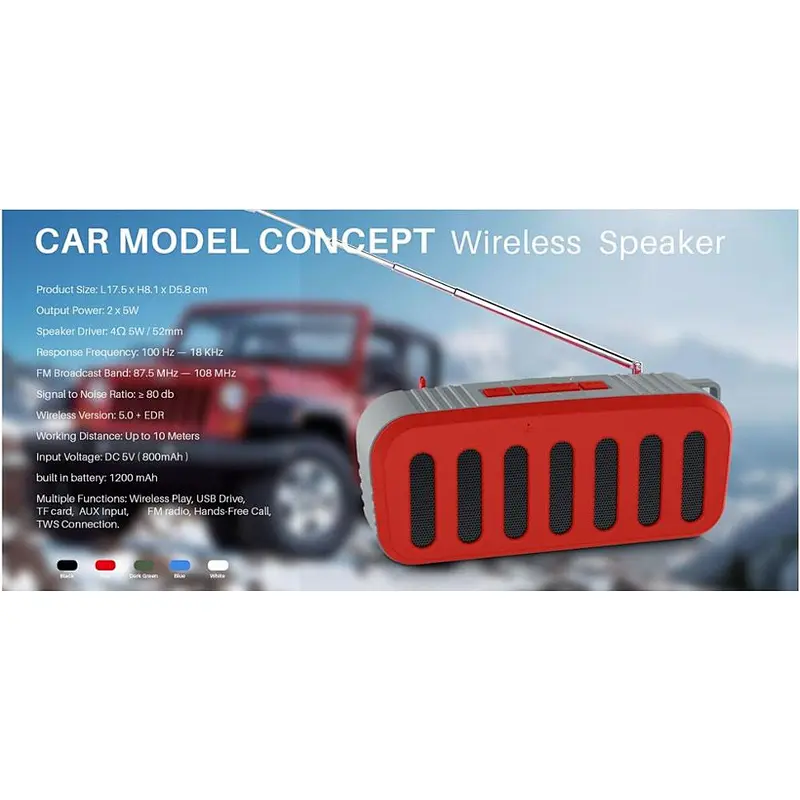 Waterproof Portable Usb Speakers Professional Audio With 1200Mah Lithium Battery