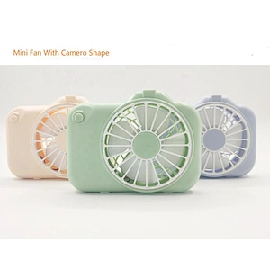 Mini usb charging portable camera fan hanging neck small fan with flashlight function desktop fan