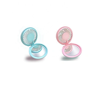 LED night light makeup mirror handheld rechargeable USB mini rechargeable hand fan