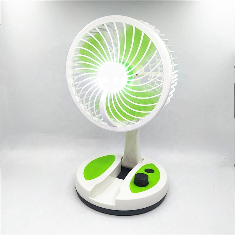 Folding fan lights charging desk fan lights folding charging fan lights stepless speed regulation DESCARL DC-D014