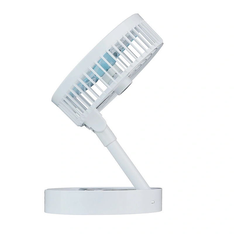 rechargeable electric AC usb portable table fan with light