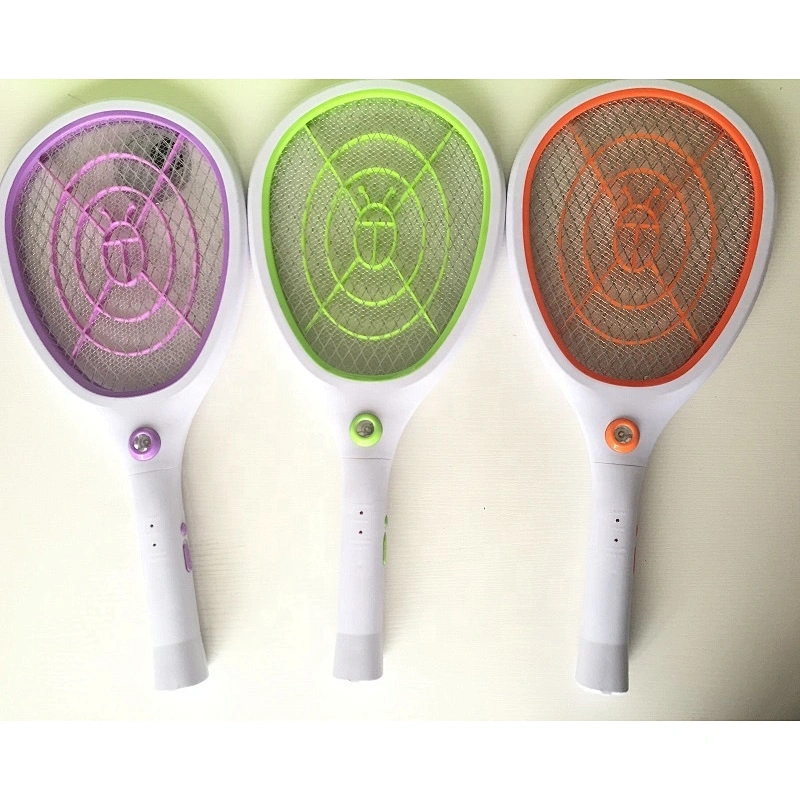 Multi-functional charging three-layer grid electric mosquito swatter household lamp