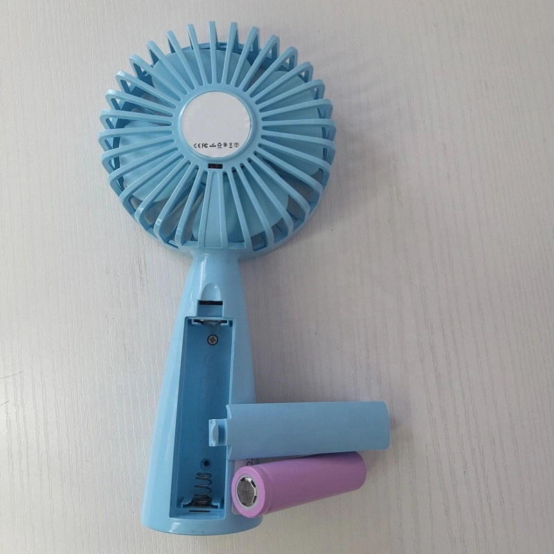 Alarm clock handheld USB fan desktop rechargeable hand fan for home outdoor