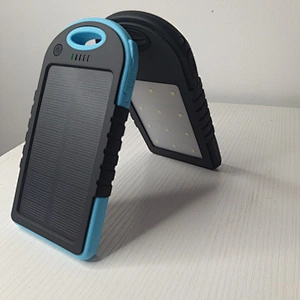 2021 New Dual USB Custom Logo Mobile Phone Battery Charger Waterproof  Portable Mini Solar Power Bank