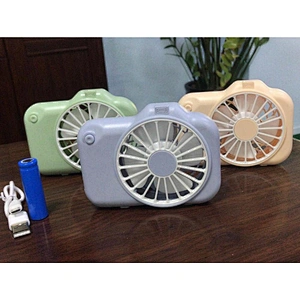 Mini usb charging portable camera fan hanging neck small fan with flashlight function desktop fan
