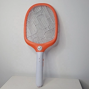 Rechargeable electric mosquito swatter with LED light