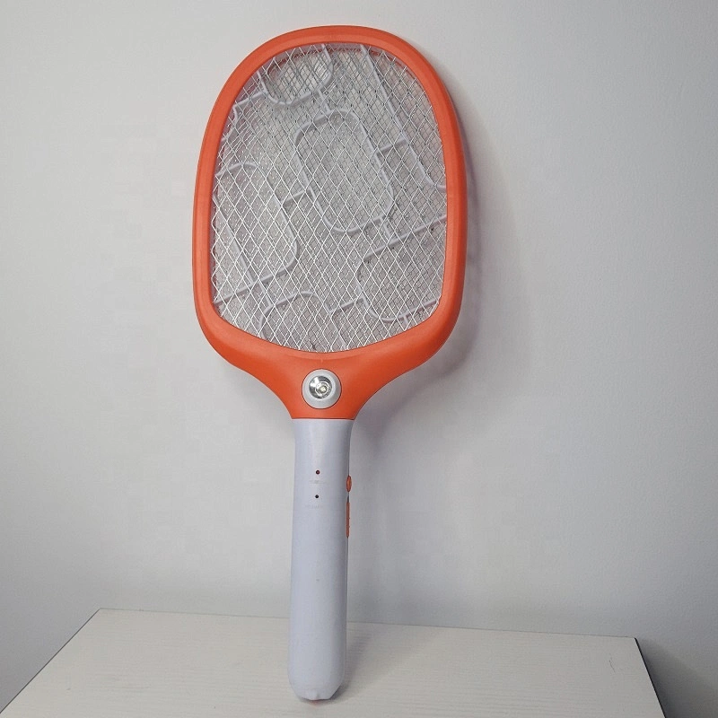 Rechargeable electric mosquito swatter with LED light