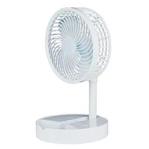rechargeable electric AC usb portable table fan with light