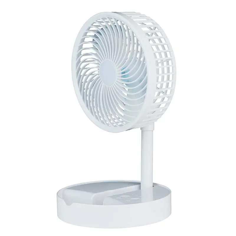 rechargeable electric AC usb portable table fan with light