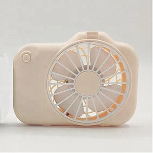 Mini usb charging portable camera fan hanging neck small fan with flashlight function desktop fan