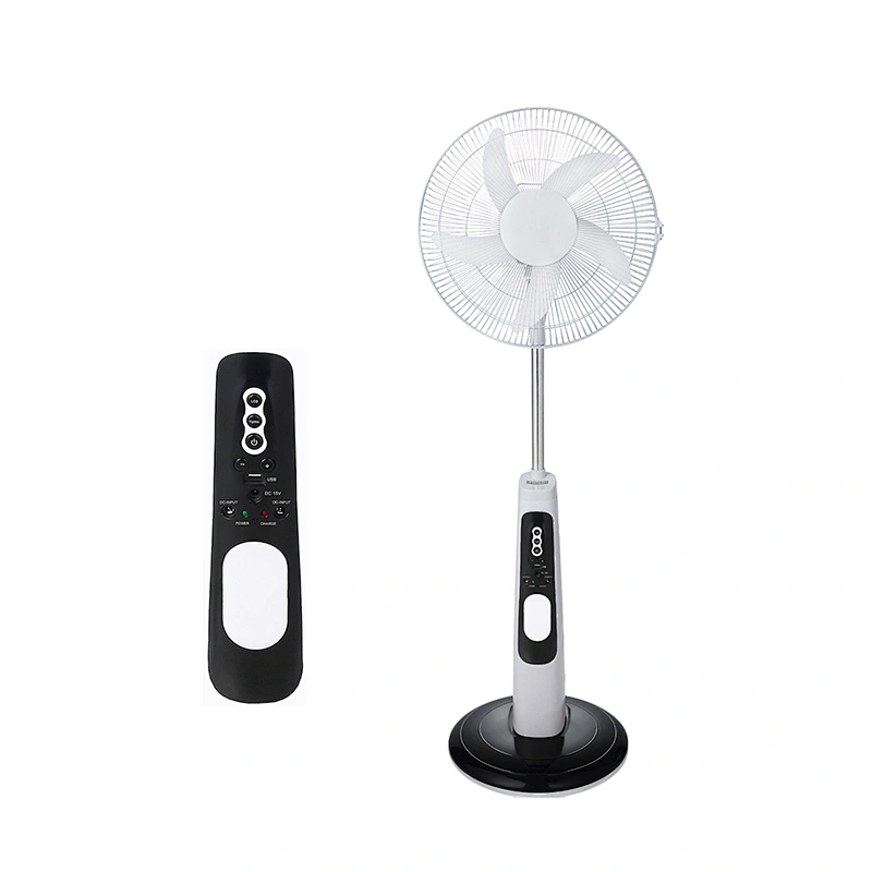 2020 New 18-inch standing fan floor charging stand fan with led lamps and solar panel