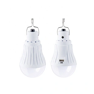 5w  rechargeable led emergency light bulb with hook usb output