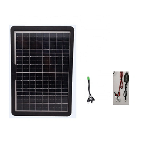12W solar panels Home solar panels Come with DC cable and clip cable can Charge Mobile Power Bank and any other USB device