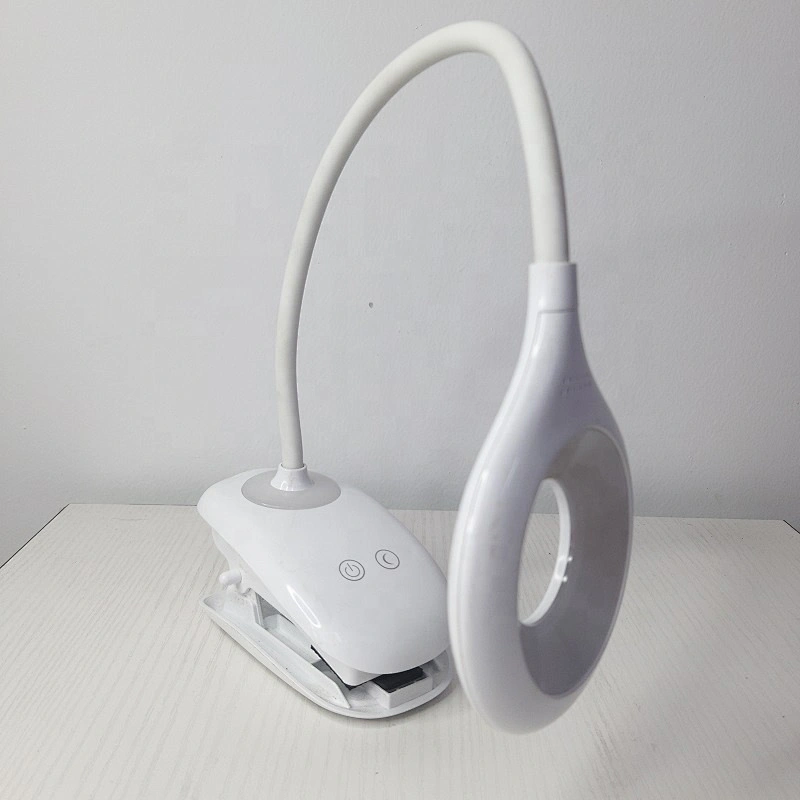 USB Rechargeable Cordless LED Table Lamps with Clip Base Dimmable Study Desk Lamp Flexible Reading Light Night Light for study