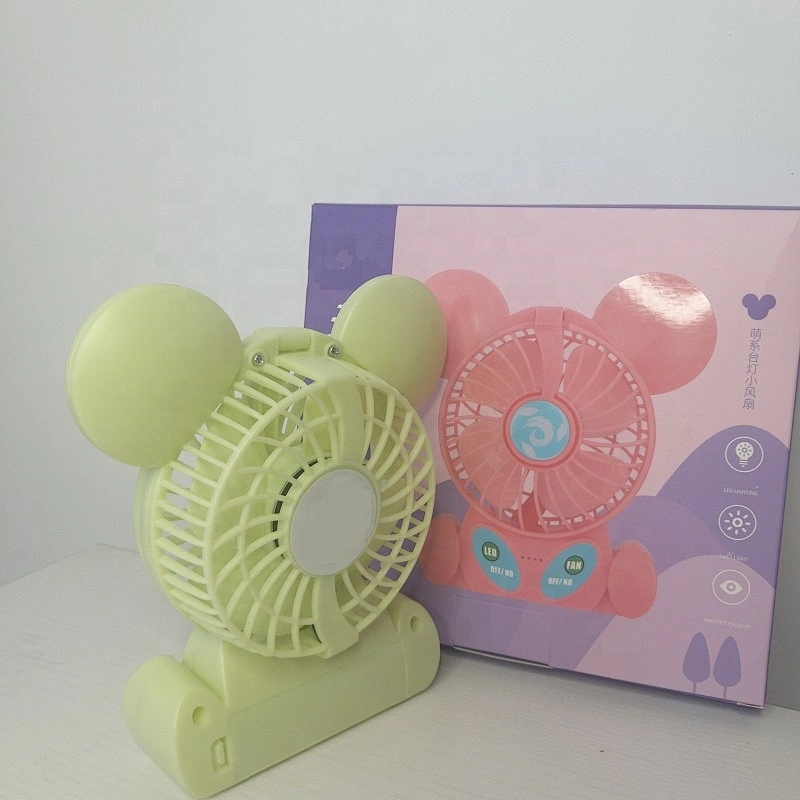 Strong wind charging fan portable fan table fan with night light