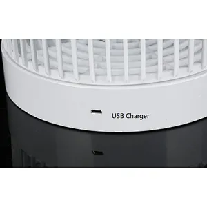 rechargeable electric AC usb portable table fan with light