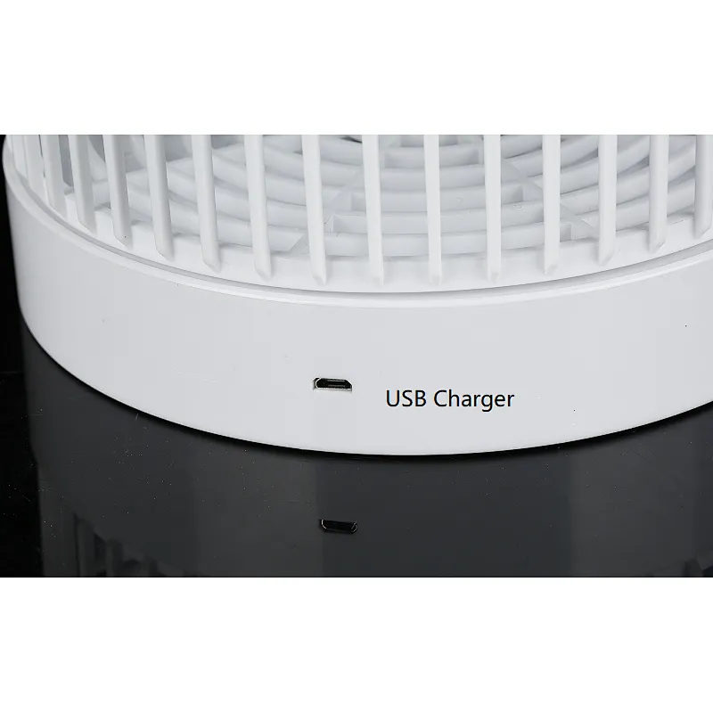 rechargeable electric AC usb portable table fan with light