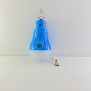 5w  rechargeable led emergency light bulb with hook usb output