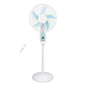 16 inch rechargeable 12V AC DC stand  fan Remote Control with LED Night Light