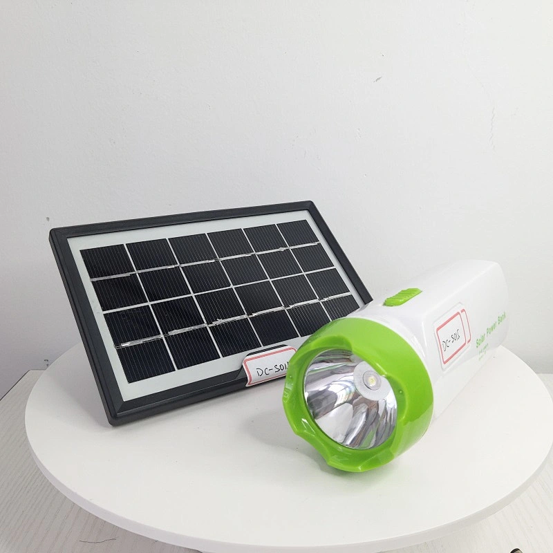 Portable LED solar flashlight with mobile charger to charge mobile phone solar indoor lighting