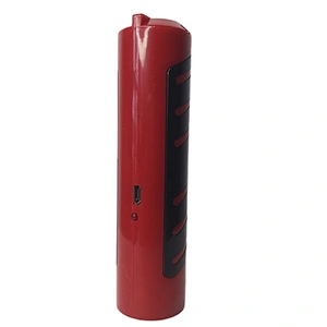 Portable rechargeable plastic flashlight with clock detector led torch light