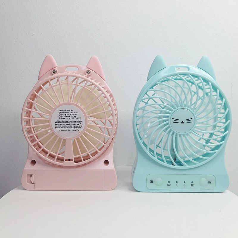 Mini Desk Fan USB Mini Standing Fan Portable Micro Rechargeable Fan