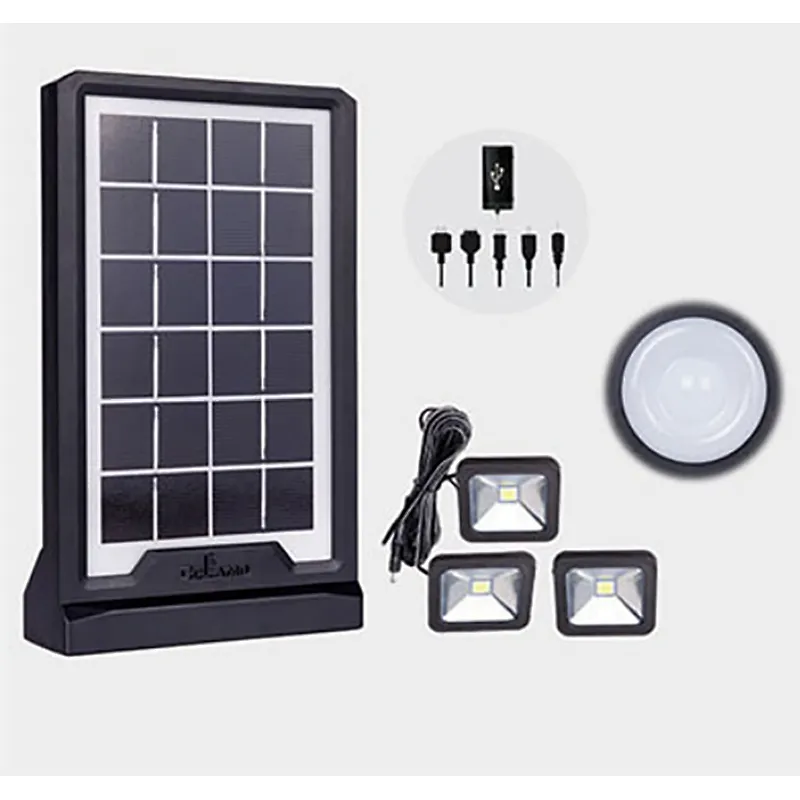 Portable solar energy lighting system IP65 waterproof grade generator outdoor power supply micro 3W solar home lighting system