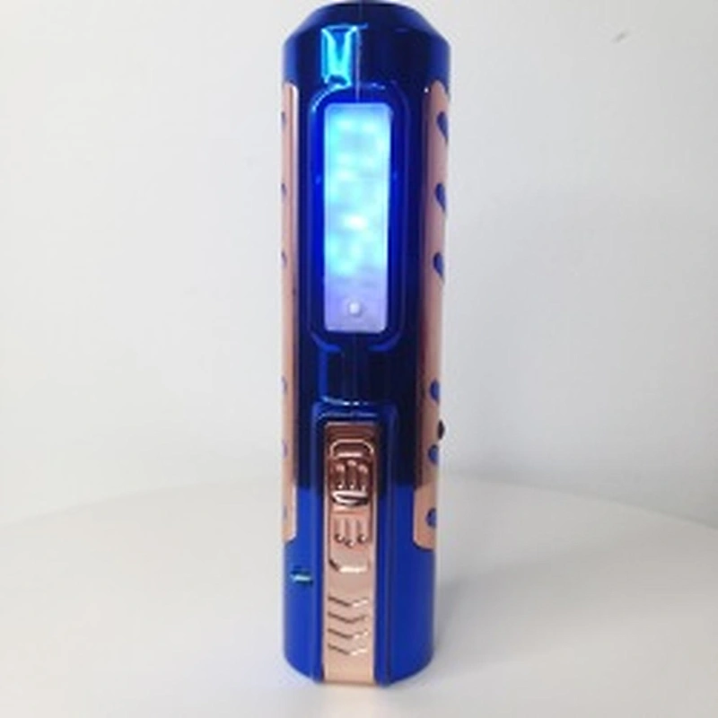 Portable rechargeable plastic flashlight with clock detector led torch light
