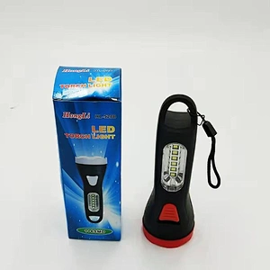 Haneheld torch light dry 2*AA battery plastic body battery operated flashlight