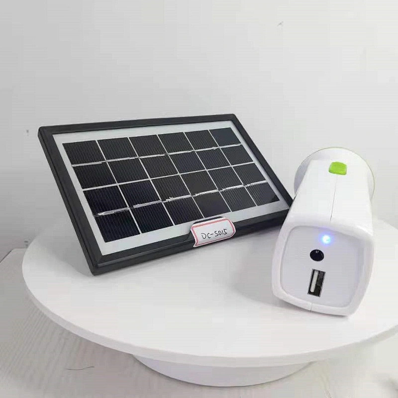 Portable LED solar flashlight with mobile charger to charge mobile phone solar indoor lighting