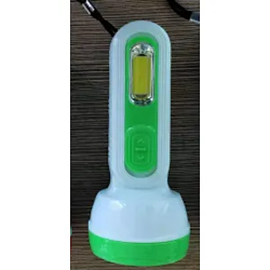 Dry battery flashlight with side light for home outdoor emergency
