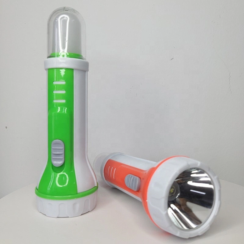 Plastic body powerful dry battery torch led light flashlight for housing lighting