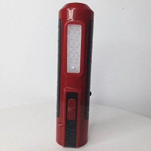 Portable rechargeable plastic flashlight with clock detector led torch light