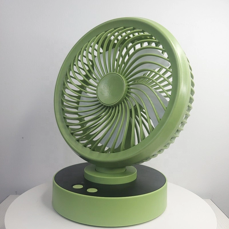 Air circulation shaking head USB portable rechargeable mini table fan with battery