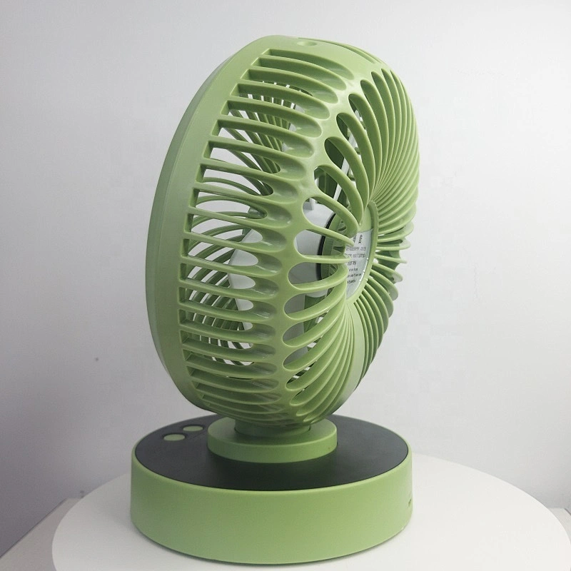 Air circulation shaking head USB portable rechargeable mini table fan with battery