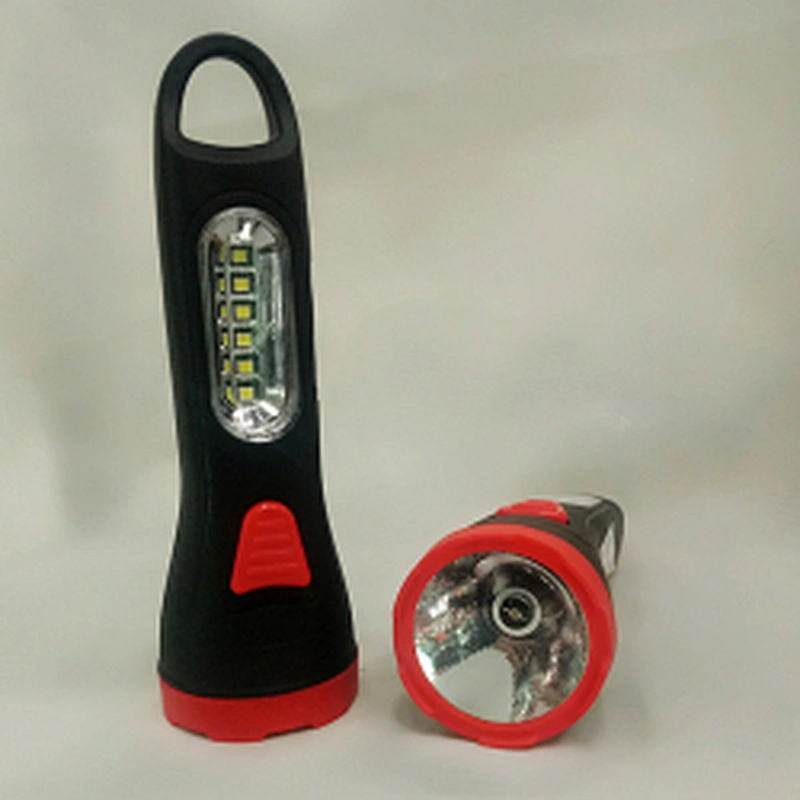 Haneheld torch light dry 2*AA battery plastic body battery operated flashlight