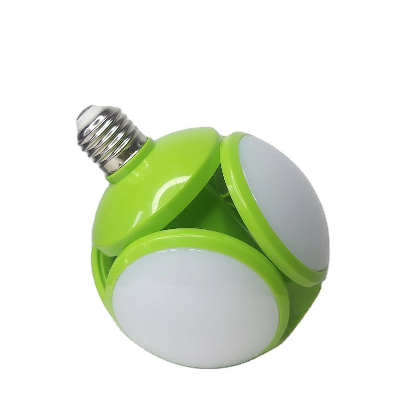 new portable b22 e27 led football bulbs rechargeable 9 watt deformed leaf light 9w 15w folding ufo energy saving lamp