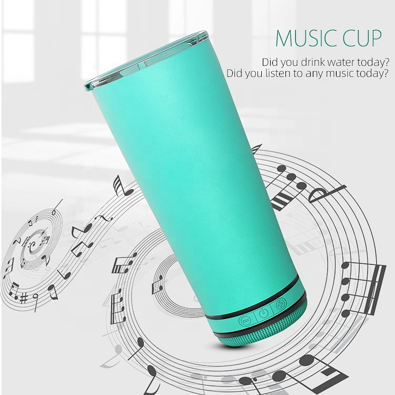 2022 new arrival wireless stainless steel 20 30 oz 17oz 20oz 30oz skinny straight blank tumbler sublimation bt speaker with cup