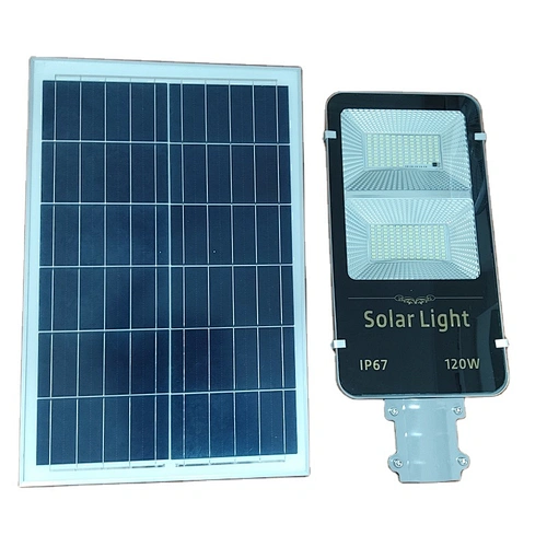 New smart IP67 sensor lighting 2 in 1 split aluminium alloy 90W 100W 120W solar panel street light system high lumen
